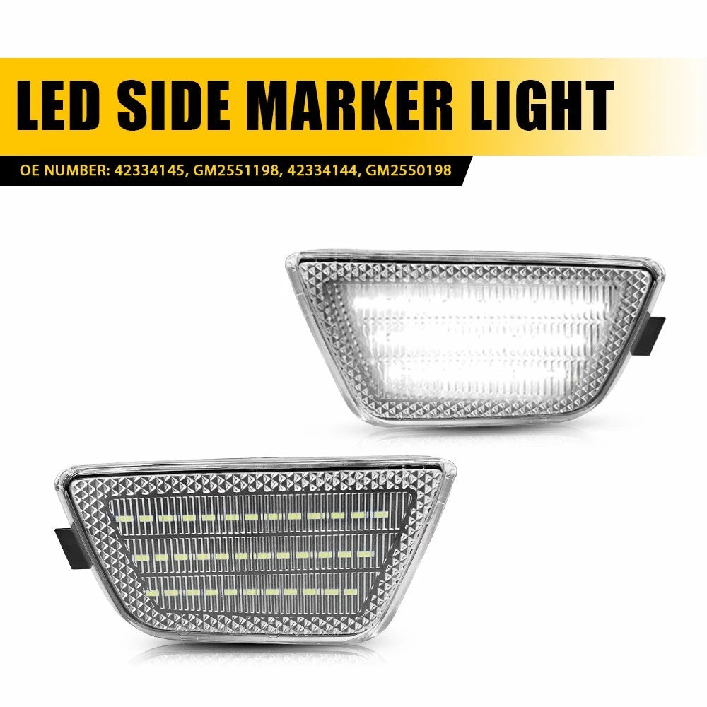 2X LED Front Bumper Side Marker Light for Chevrolet Cruze (2011–2015)