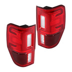 2X Rear LED Black Brake Tail Lights for Ford Ranger (2019–2022)