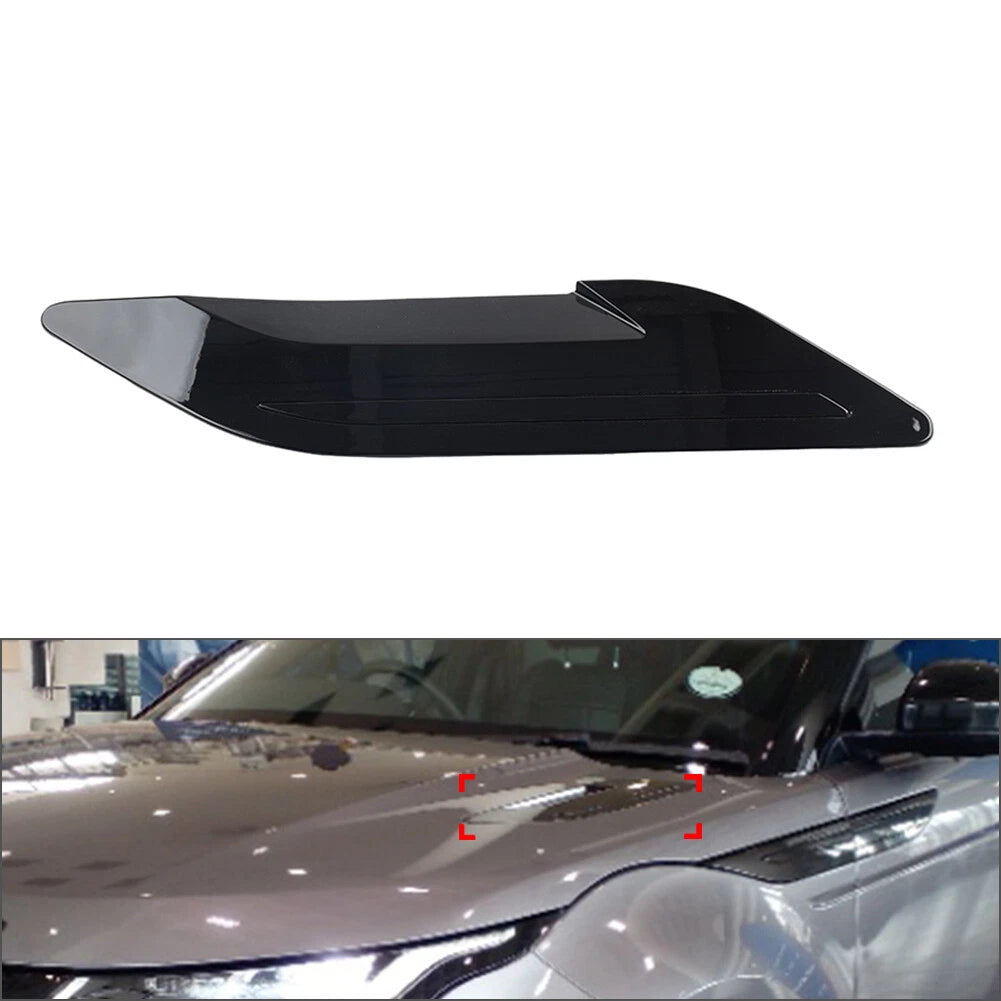 1x Black Hood Engine Air Vent Outlet Cover Left Side for Range Rover Evoque (2020–2023)