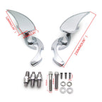 Chrome Billet Running Blade Mirrors for Harley XL Ultra Glide Road King