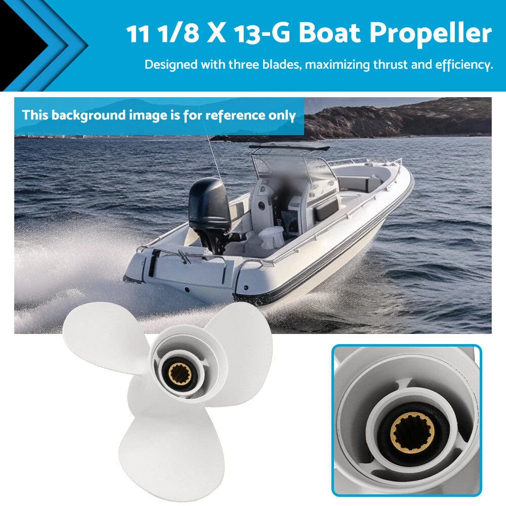 3 Blade Boat Propeller 11 1/8 X 13-G for Yamaha Outboard Motor (30-60HP)