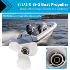 3 Blade Boat Propeller 11 1/8 X 13-G for Yamaha Outboard Motor (30-60HP)