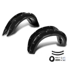 Set of 4 Pocket Rivet Bolt-On Fender Flares Smooth Black for Ford Ranger