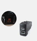 Dashboard Switch Button USB-C PD + USB-A QC3.0 Port for Toyota FJ Cruiser Tacoma (2007–2021)