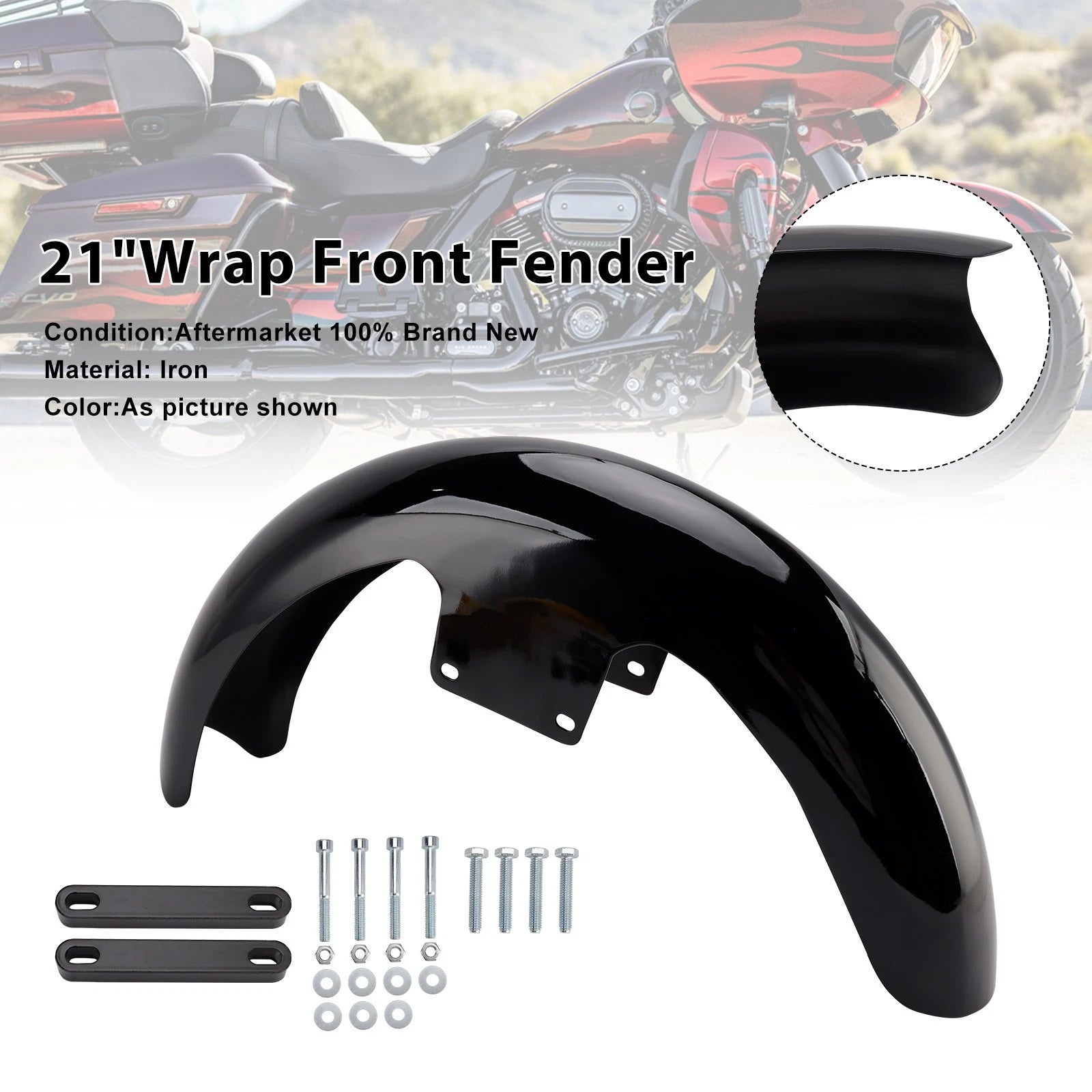 21" Wrap Front Fender for CVO Street Road Glide (2023–2025)