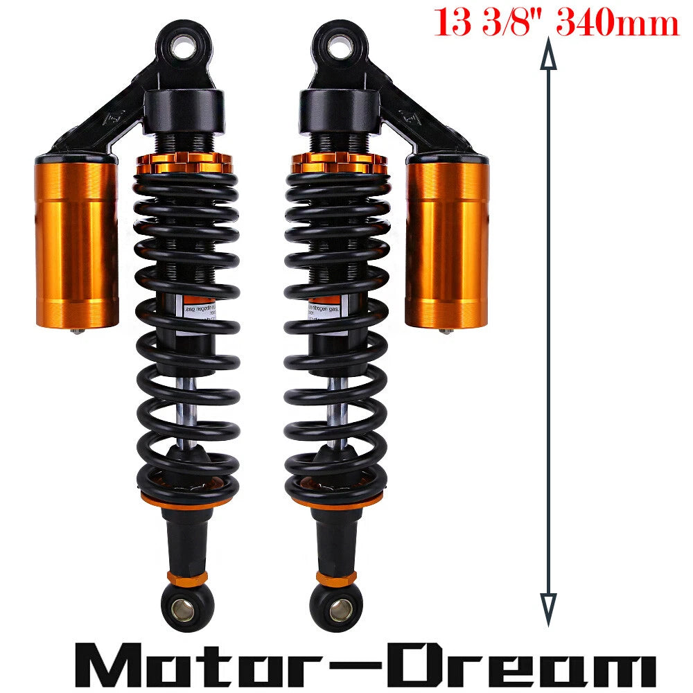 340mm Rear Motor Air Shocks Absorbers for Harley Honda Yamaha (Fits )