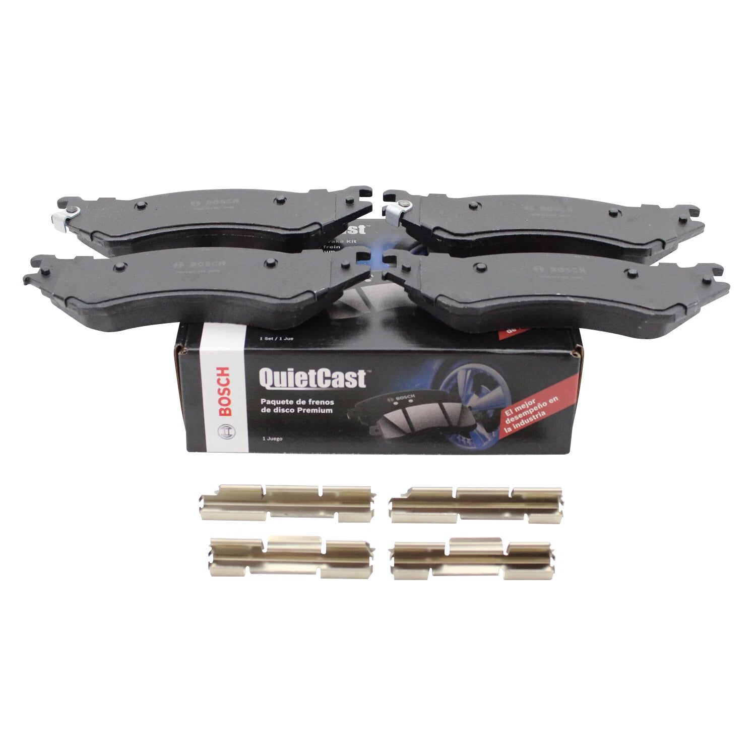 Set of 4 Bosch QuietCast Rear Semi-Metallic Brake Pads for Dodge Ram 1500 2500 (2002–2023)
