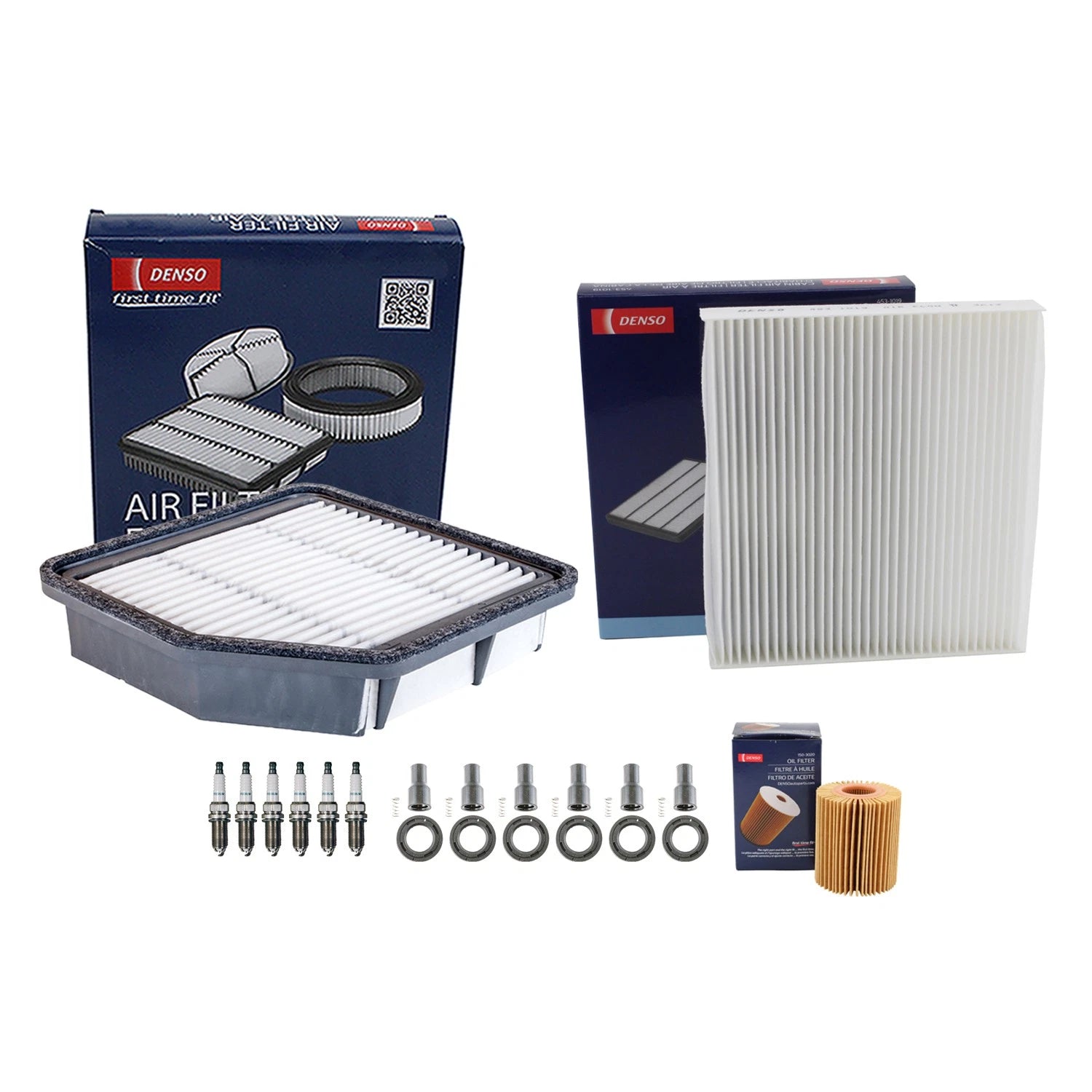 Denso Tune Up Kit 6 Spark Plugs & Boots for Lexus GS350 IS250 IS350 (2006–2015)