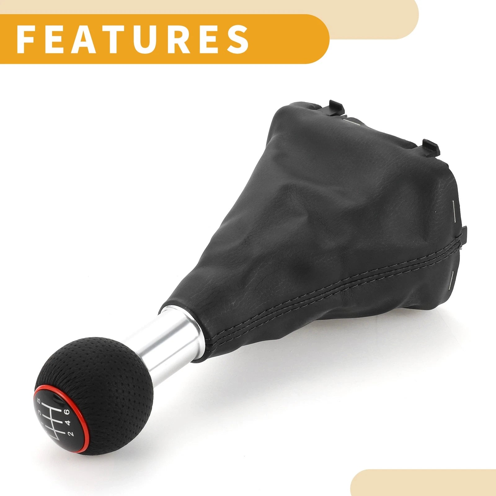 6 Speed Manual Gear Shifter Knob with Cover for Audi A3 (2008–2013)