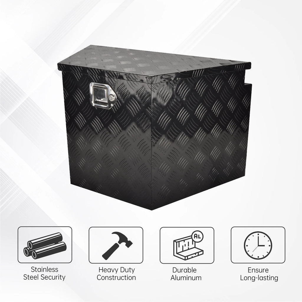 Tool Box for Pickup Truck (29"x16.5"x18", Black Aluminum)