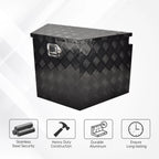 Tool Box for Pickup Truck (29"x16.5"x18", Black Aluminum)