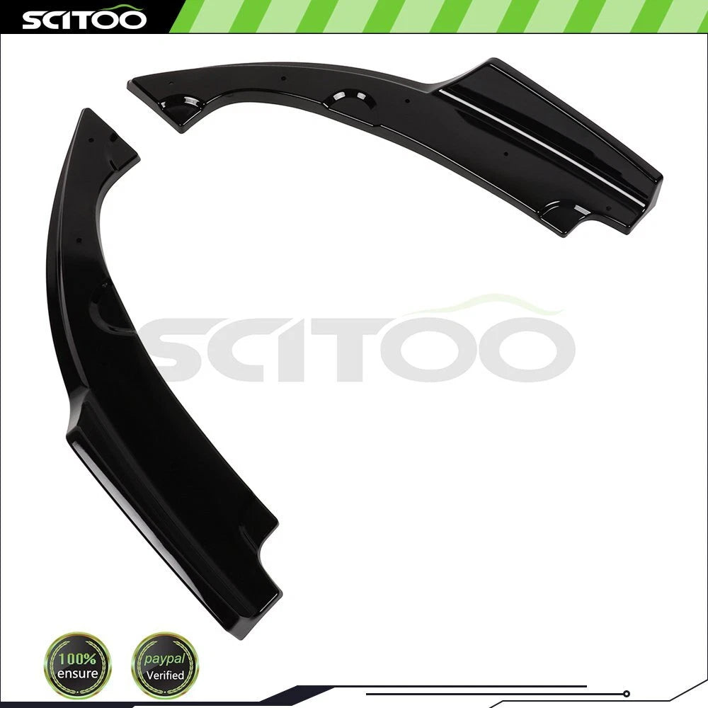2X Rear Bumper Lower Side Splitters for Honda Civic (2016–2018)