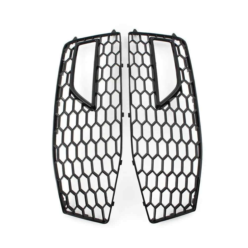 Honeycomb Front Bumper Fog Light Grille Covers for Audi A4 B8.5 (2013-2016)