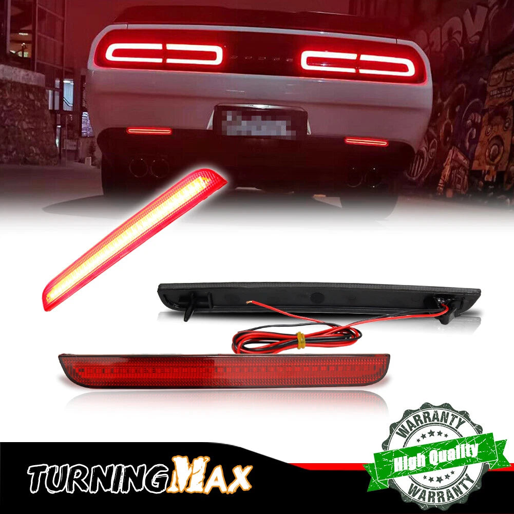 LED Rear Bumper Reflector Lamps for Dodge Challenger (2015–2023)