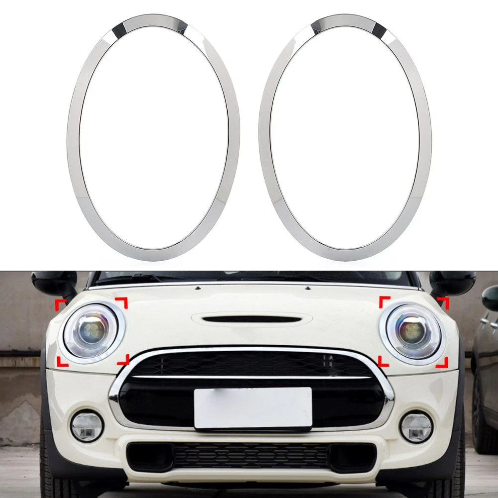 Headlight Bezel Ring Trim Cover for BMW Mini Cooper F55 F56 F57 (2014–2023)