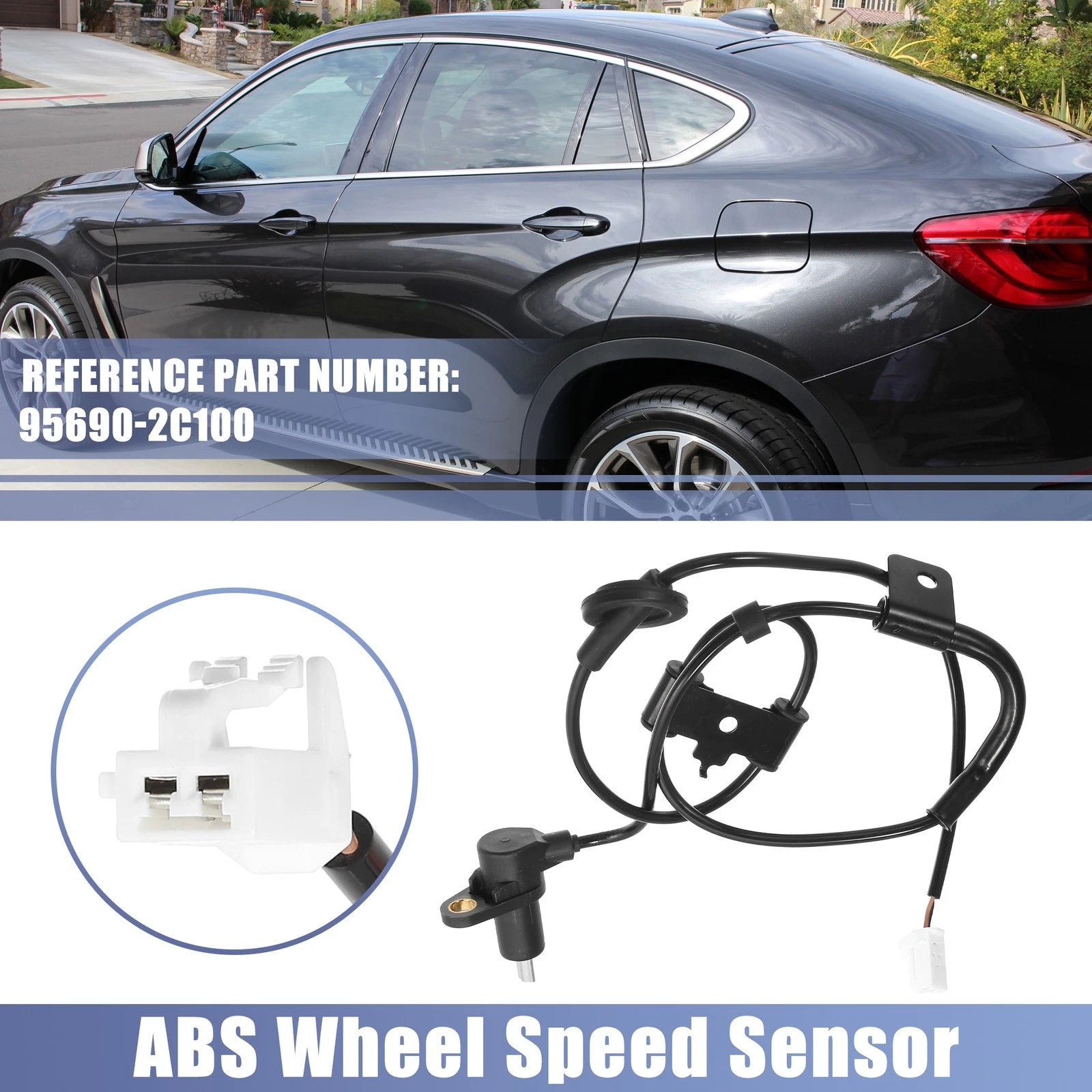 Rear Right ABS Wheel Speed Sensor No. 95690-2C100 for Hyundai Tiburon (2003–2005)