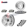 Set of 4 Disc Brake Rotors & Ceramic Brake Pads for Dodge Caravan (2008–2020)