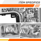 Chrome Amber Headlight Lamp for Ford F250-F550 SD (2020–2022)
