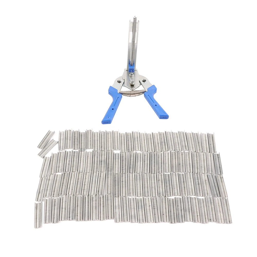 Fencing Gun Hog Ring Plier Fastener Stapler with 3000 Clips for Various Models