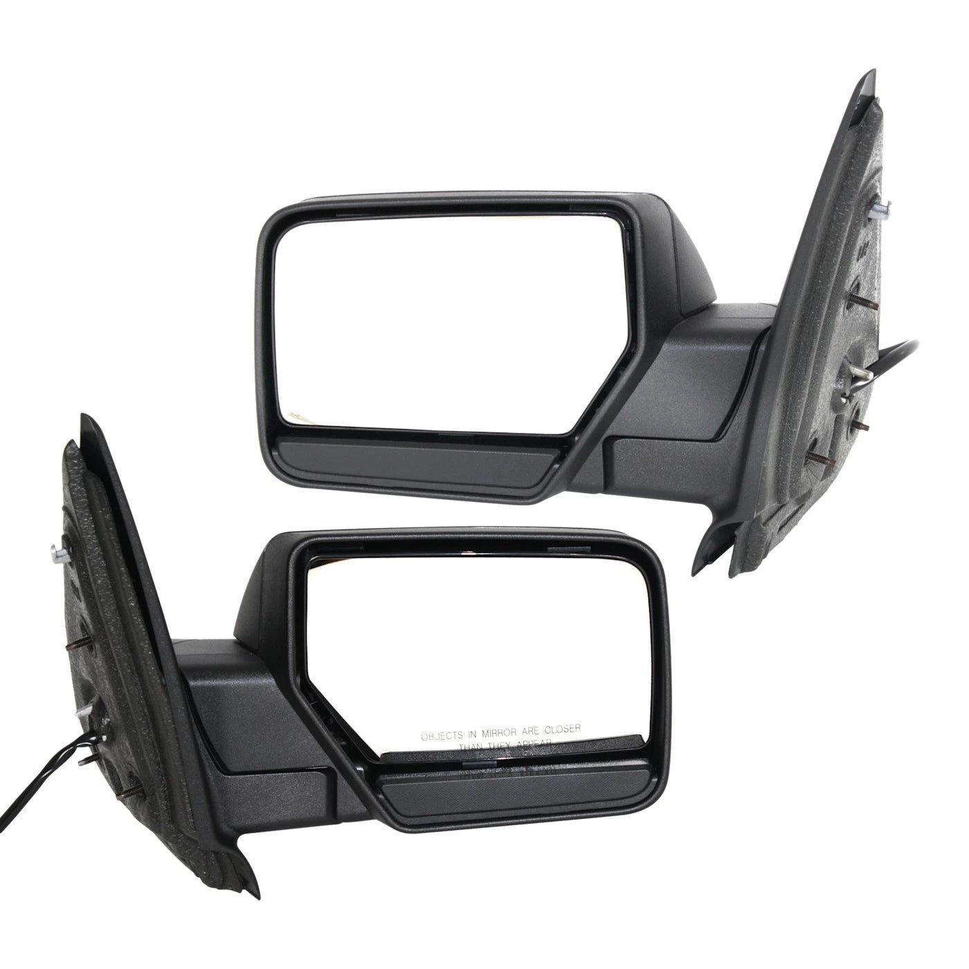 Set of 2 Manual Folding Mirrors for Ford Expedition (2007–2017) Textured Black