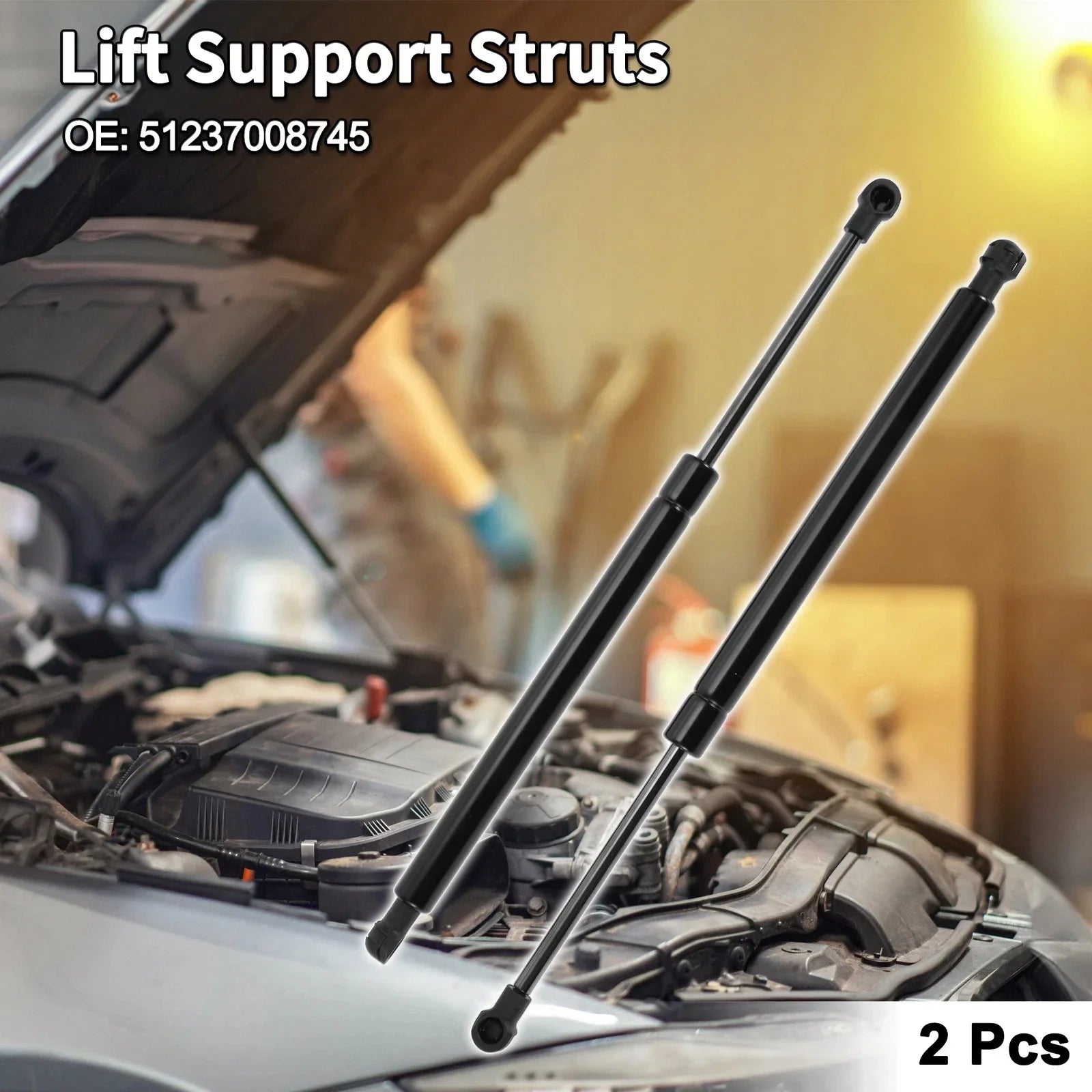 Front Hood Lift Supports Struts for BMW 525i/530i (2004 - 2007)