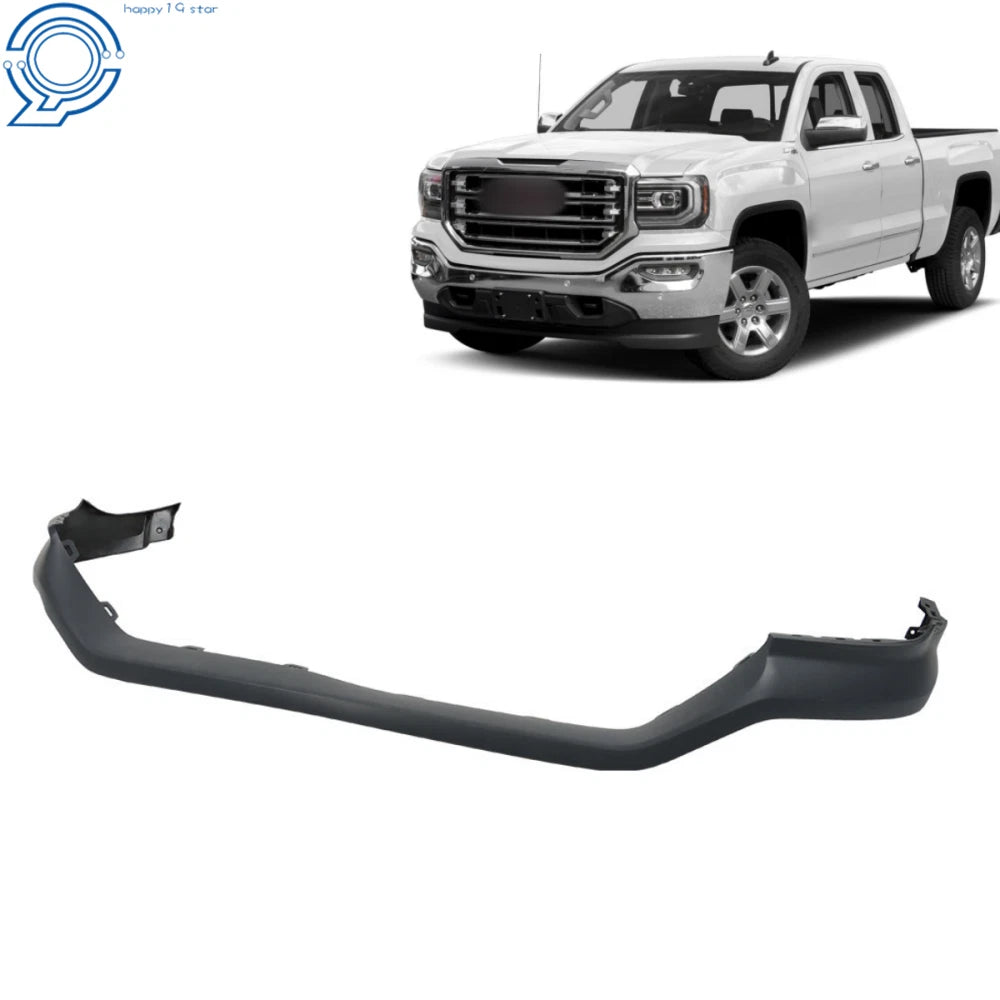Front Upper Bumper Cover for GMC Sierra 1500 (2016–2018) Primed Plastic