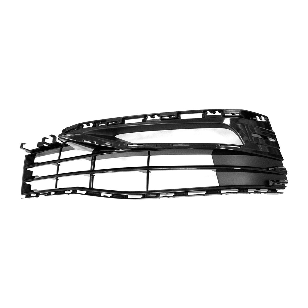 Replacement Black Painted ABS Plastic Front Driver Lower Bumper Cover Grille