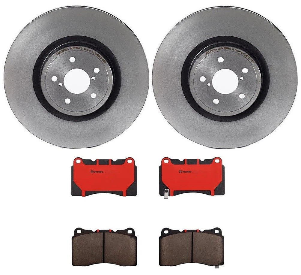 Brembo Front Brake Kit with Ceramic Pads & PVT Disc Rotors for Subaru Impreza WRX STI (2008–2014)