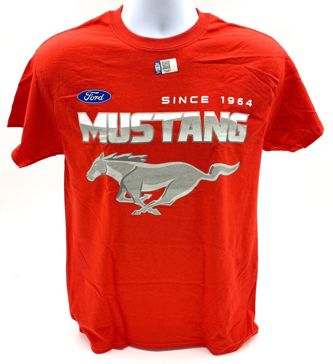 Ford Mustang T-Shirt Red Running Pony Since 1964 for 1965–2024 Models