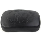 Black Rear Passenger Pillion Pad Seat with 8 Suction Cups for Harley Bobber