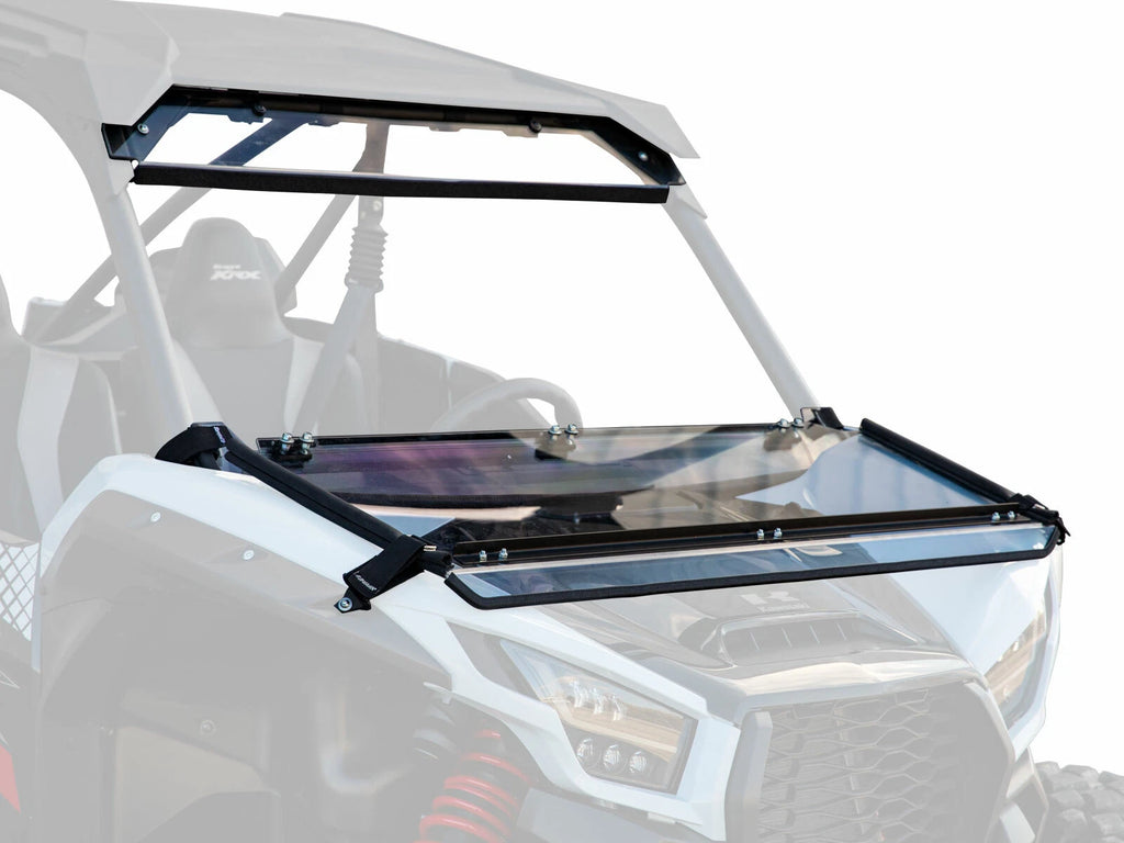 Scratch Resistant Flip Down Windshield for Kawasaki Teryx KRX 1000 (2020–2023)