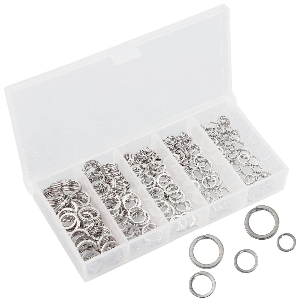 200 Pack Stainless Steel Split Rings for Fishing Tackle
