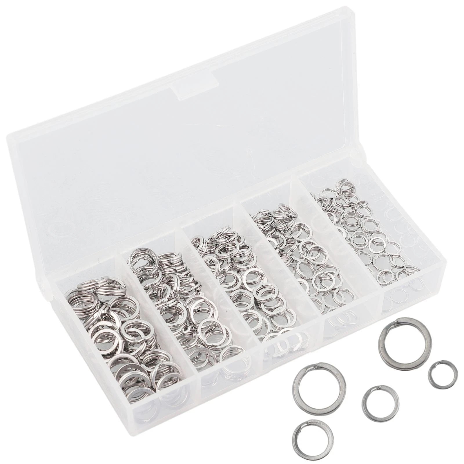 200 Pack Stainless Steel Split Rings for Fishing Tackle