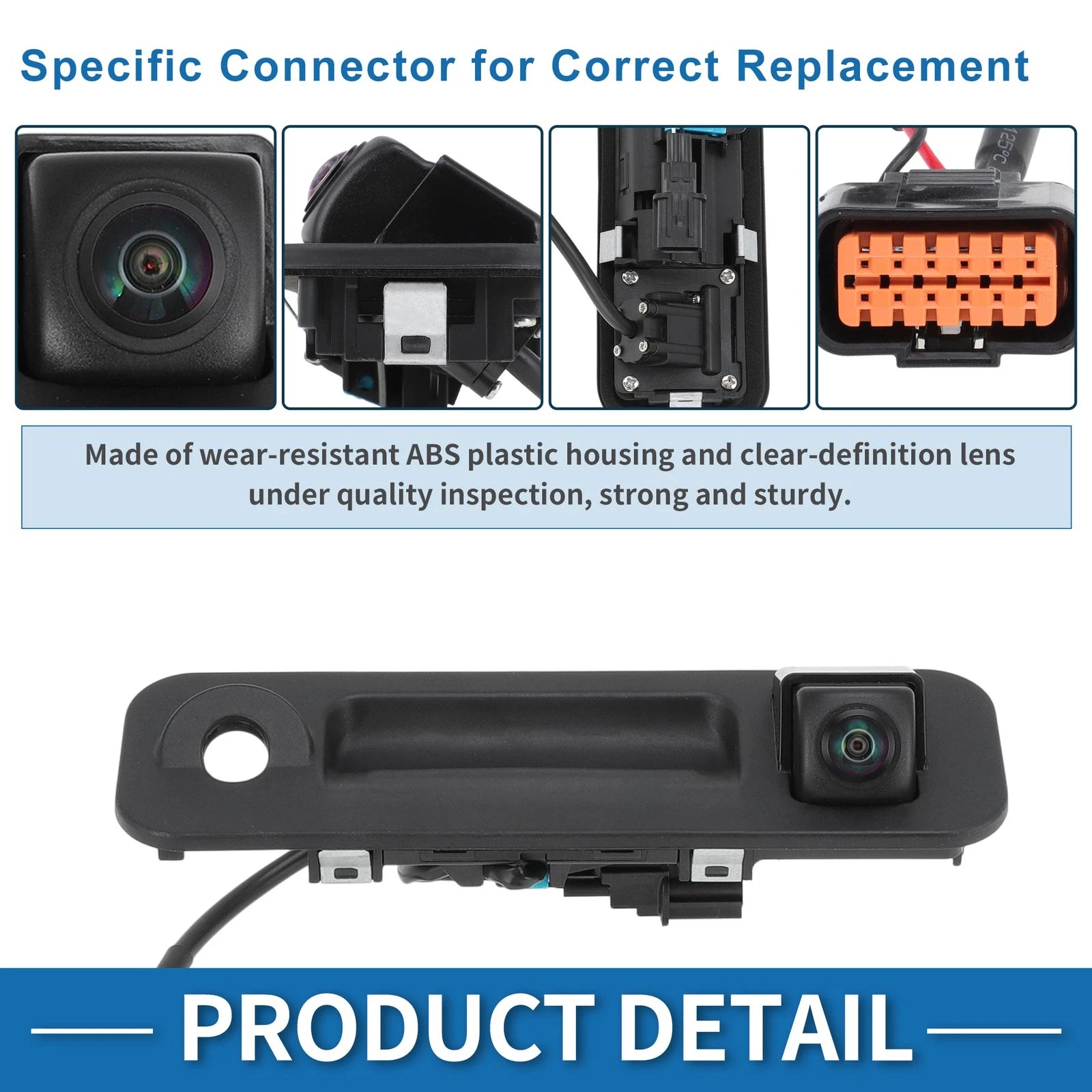 Tailgate Handle with Park Assist Backup Camera 95760-E6201 for Hyundai Sonata (2015–2017)