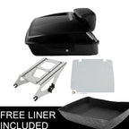 Chopped Trunk Backrest Pad Mount Rack for Harley Street Road Glide (2014–2023)