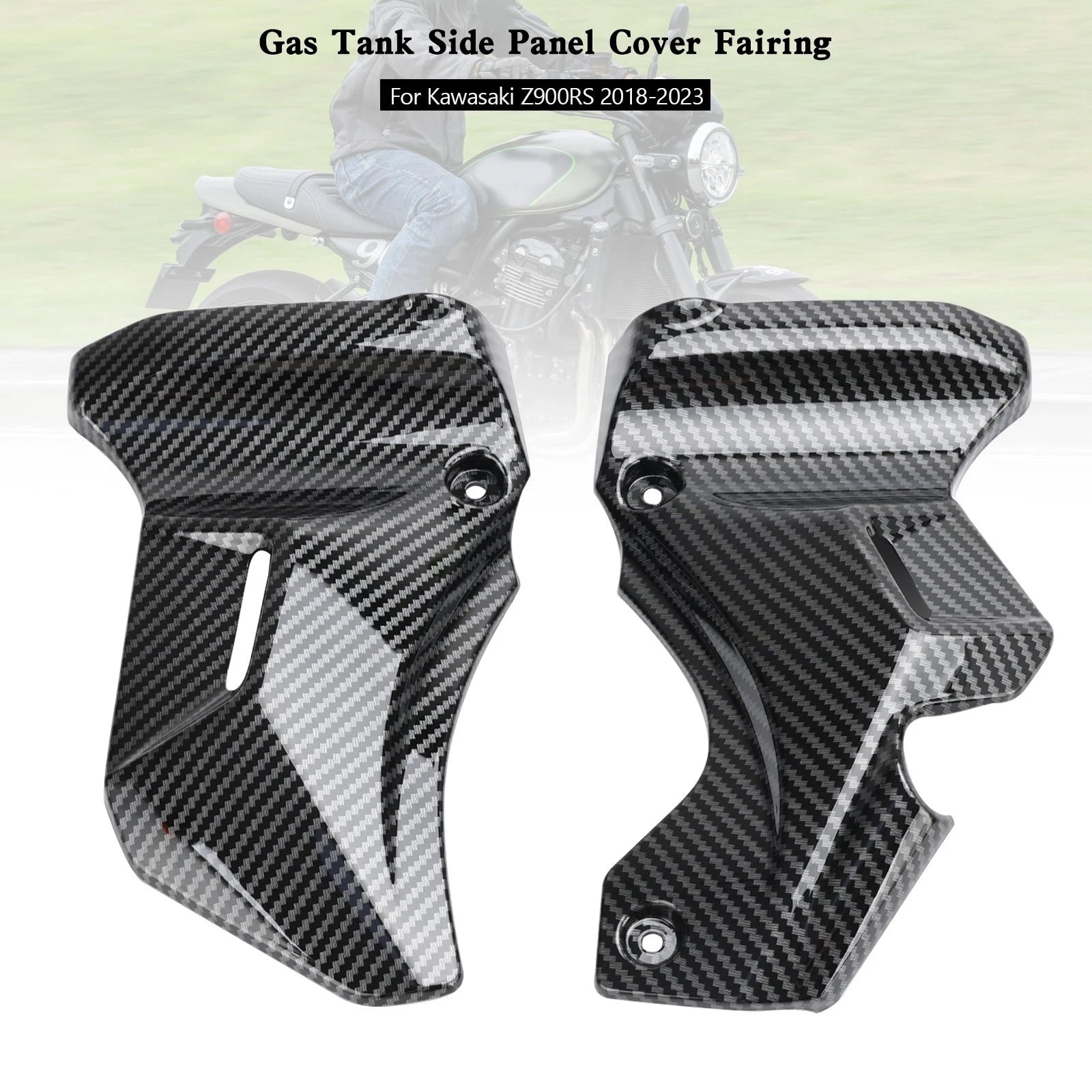 Gas Tank Side Trim Cover Panel for Kawasaki Z900RS (2018–2023) Carbon
