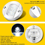 6 LEDs Round White Marine RV Boat Courtesy Lights for Various Models
