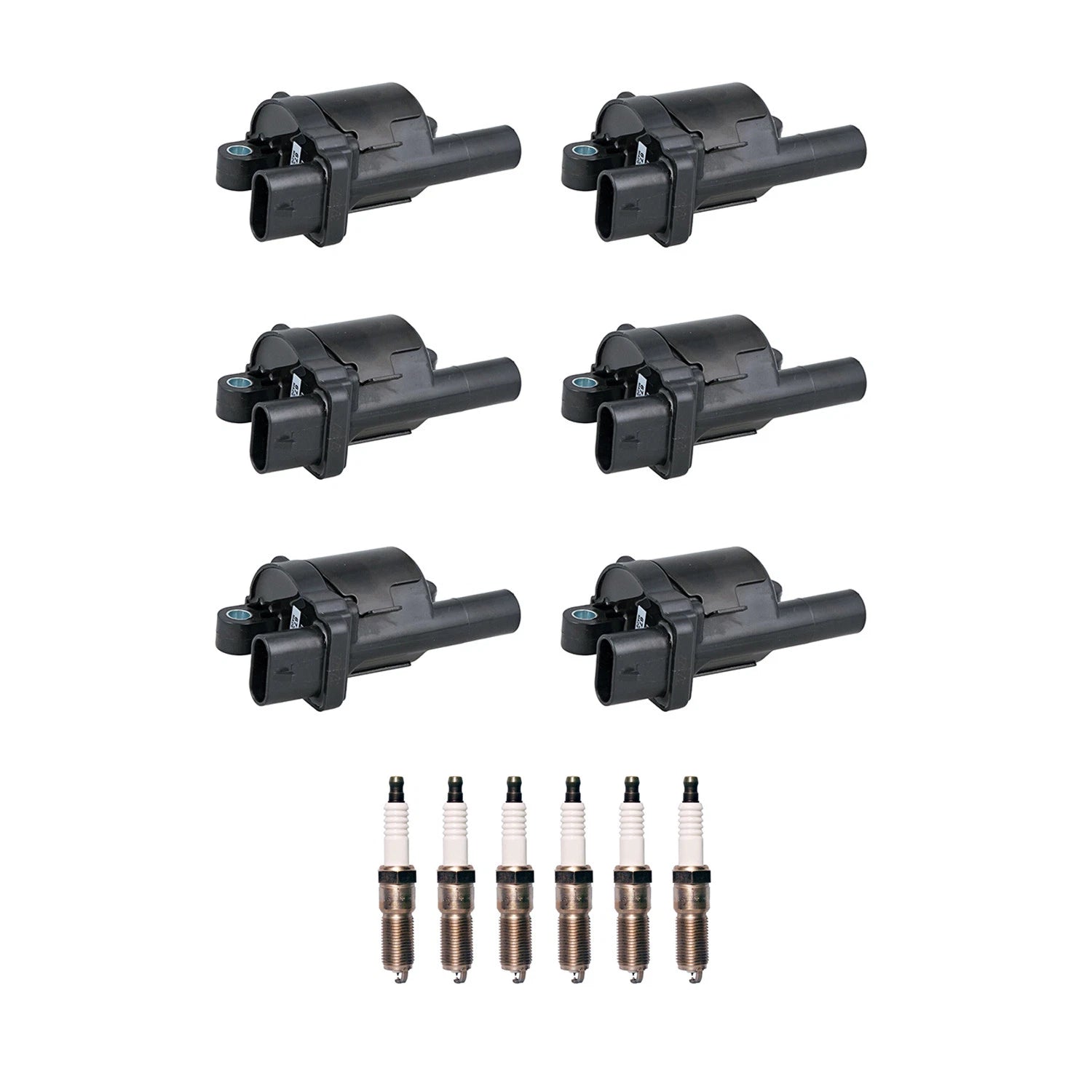 Set of 6 Ignition Coils & Iridium Spark Plugs for Sierra 1500 (2014–2018)