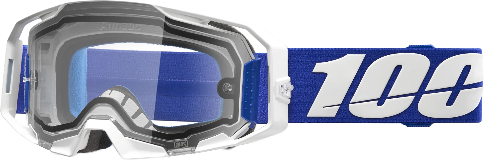 Enduro Moto Goggle for Offroad Racing (100-Percent) - Blue Clear Lens