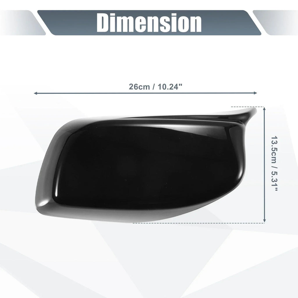 Gloss Black Rearview Mirror Cover Cap for BMW E60 E61 525i 530i 545i 550i 650i