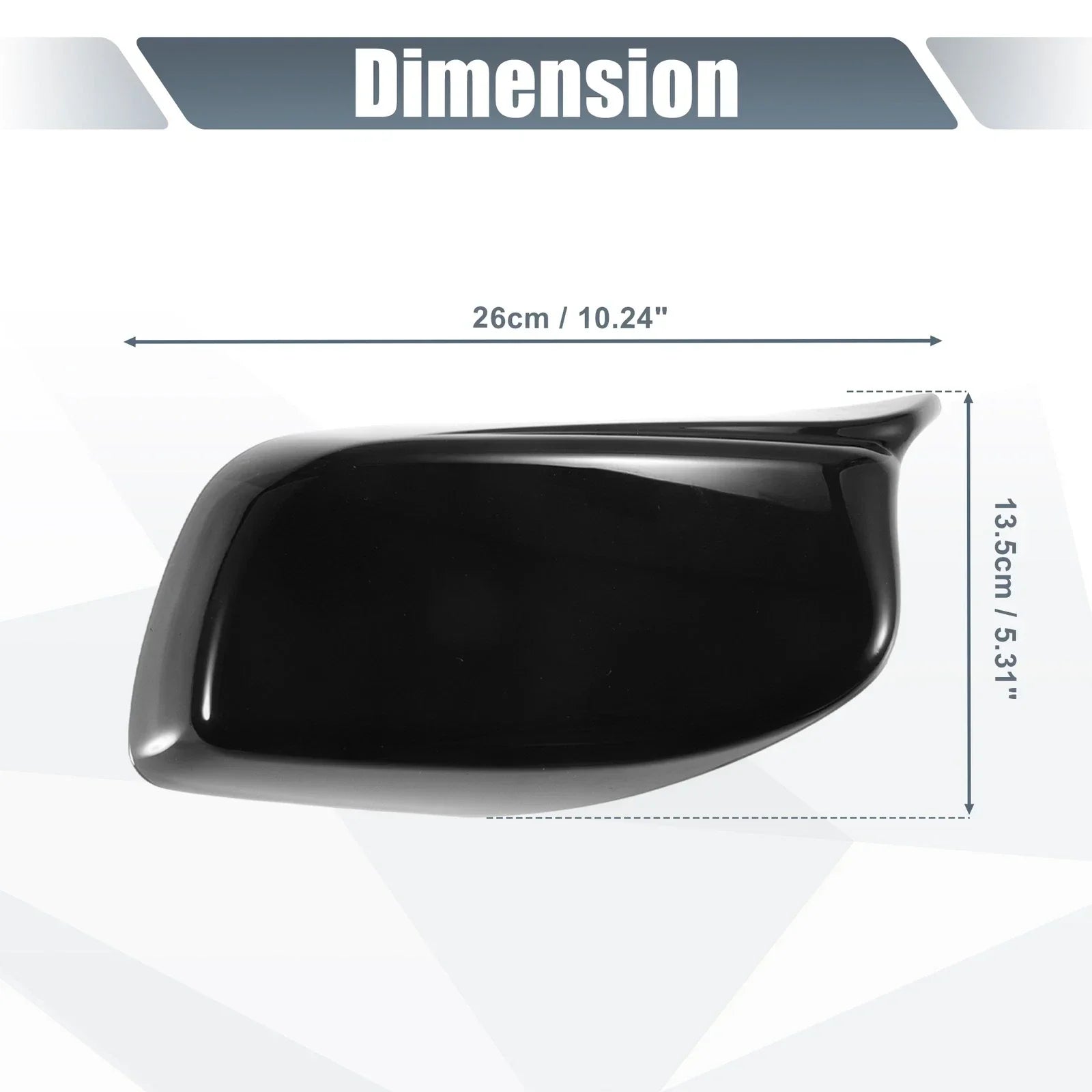 Gloss Black Rearview Mirror Cover Cap for BMW E60 E61 525i 530i 545i 550i 650i