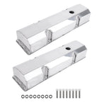 2X Fabricated Aluminum Tall Valve Covers for Small Block Chevy 305 327 V8 (1960–1985)