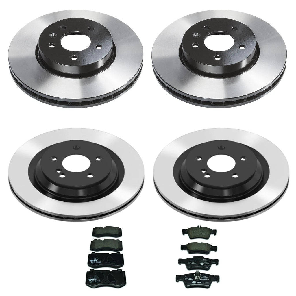 Wagner Rotors & Hella Low-Met Brake Pads Kit for Mercedes C216 CL550 CL600 (2010–2014)