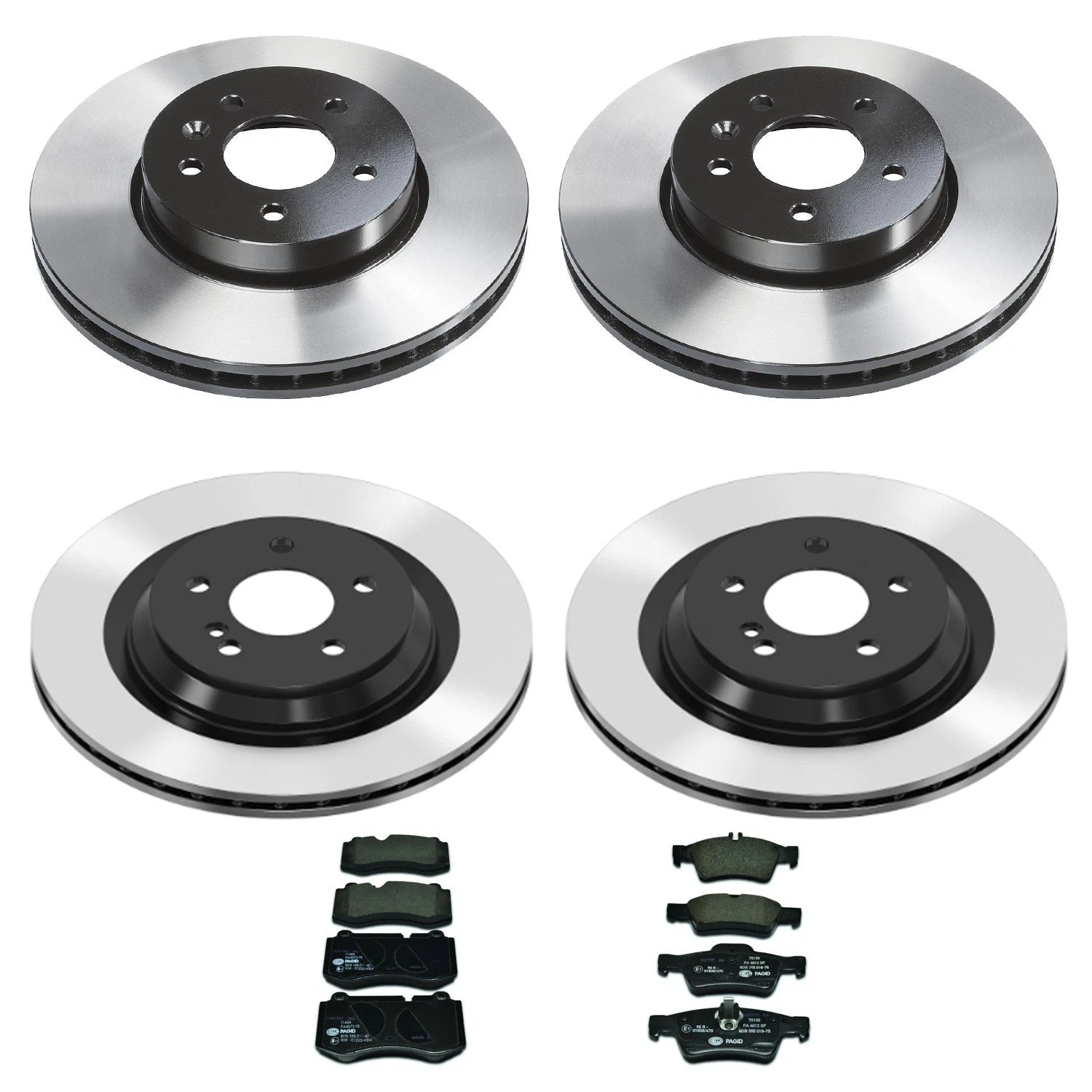 Wagner Rotors & Hella Low-Met Brake Pads Kit for Mercedes C216 CL550 CL600 (2010–2014)
