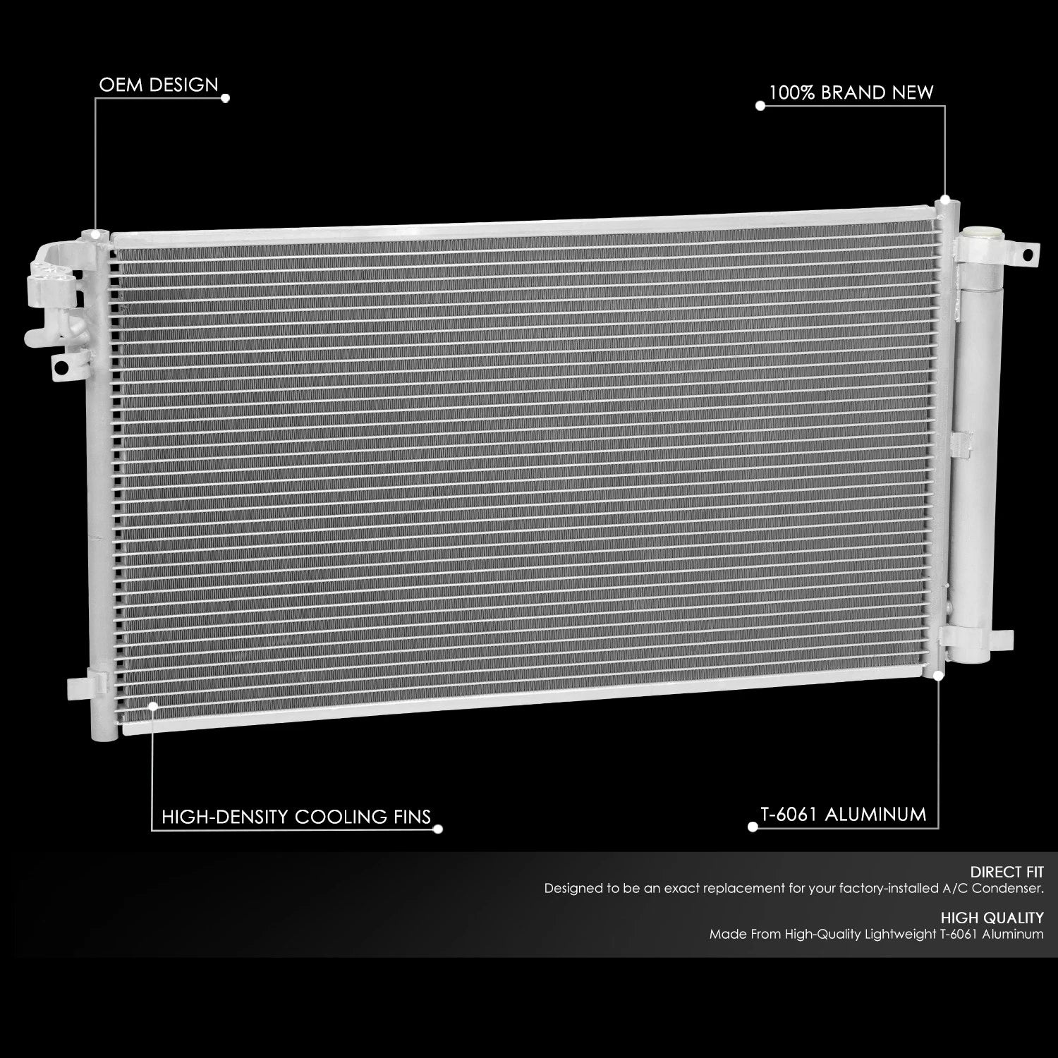 AC Condenser for Genesis G80 3.3T (2018–2019) Aluminum Core