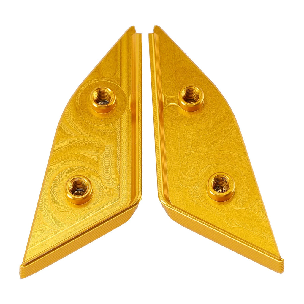 Billet Gold Mirror Block Off Plates for Ducati Panigale V4/S/R V2 (2018–2024)