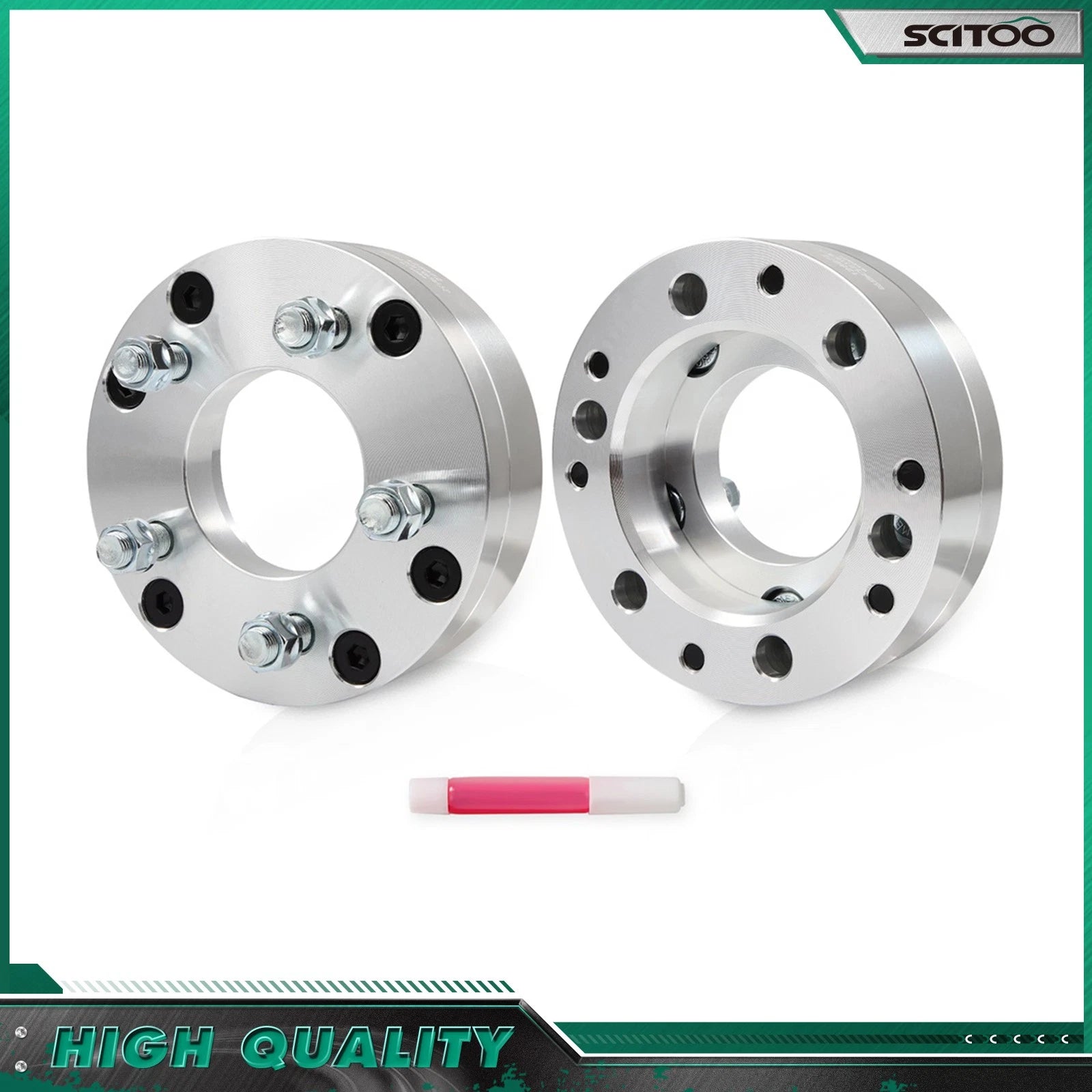 2X 6x5.5 to 5x4.75 Wheel Adapters M14x1.5 for Chevy Avalanche (2007–2013)