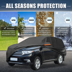 Waterproof Car Cover for Toyota Highlander (210D-PU, Black)