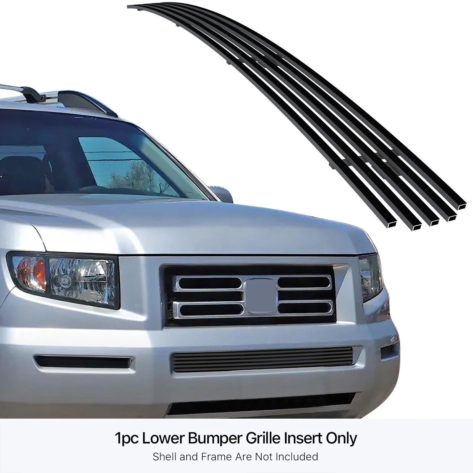 Stainless Steel Black Billet Grille Insert for Honda Ridgeline (2005-2008)