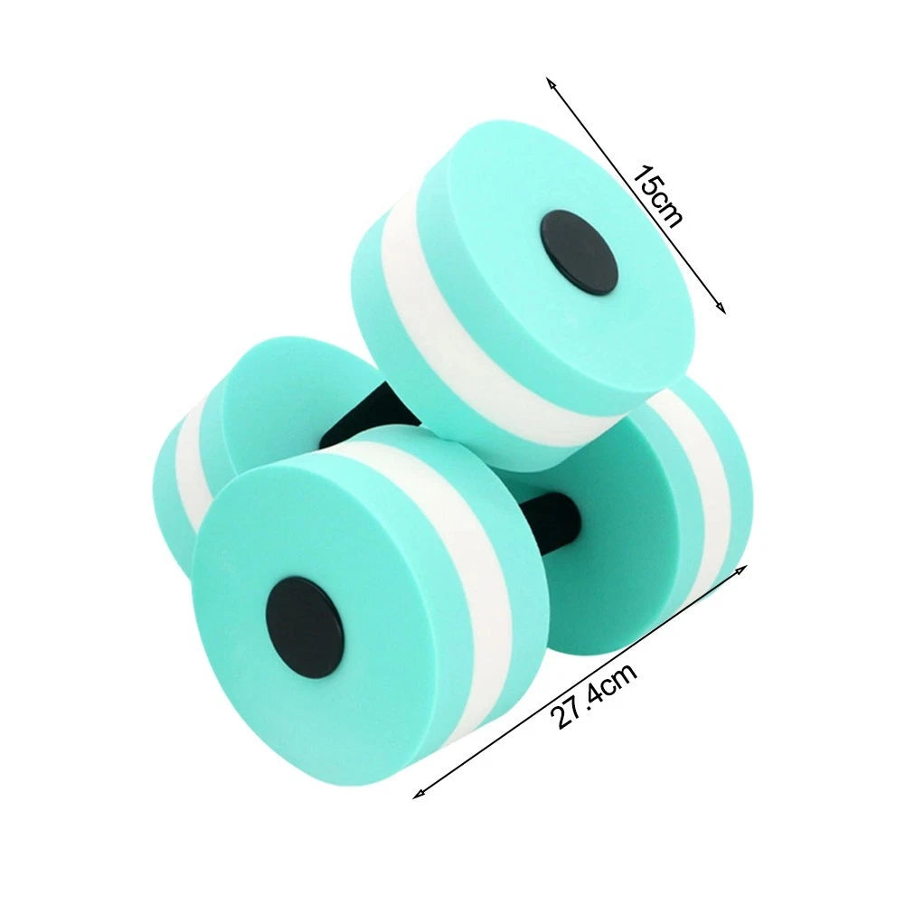 Floating aquatic dumbbells for pool fitness (EVA)